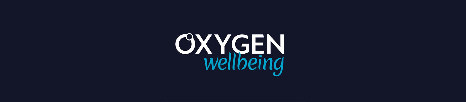 1600x350 Oxygen Wellbeing on dark blue background